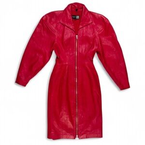 Vintage Michael Hoban North Beach Leather Dress